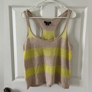 Love Cameron Striped Tank Top in Yellow and Beige